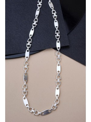 Innuendo 925 Ayar Gümüş Klipsli (Karabinalı) Erkek Kolye