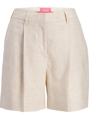 Jack & Jones Kadin Yüksek Bel Keten Karisimli Sort - Ellis