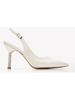 Ellolita Luxury Shoes Saten Taşlı Özel Tasarım El Yapımı Stiletto