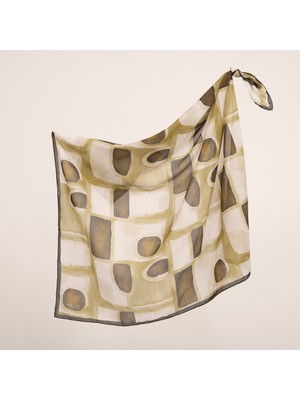 Piramit Naturel Eşarp | Blok