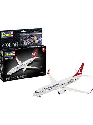 Revell Model Set Turkish Airlines Boeing 737-800 1:144 Uçak Maketi 12+ Yaş - 63 Parça 27 cm