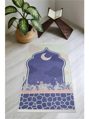 Modern Home Diz Ağrıtmaz Süngerli Kalın Tüylü Seccade Yumuşak Seccade