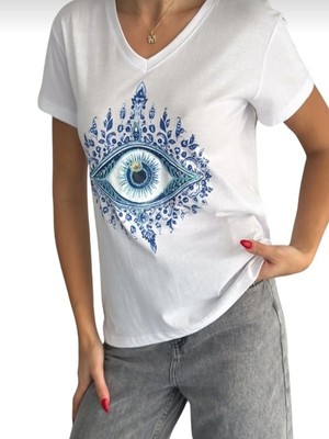 Göz Baskılı , Payetli ve Nakışlı Tişört