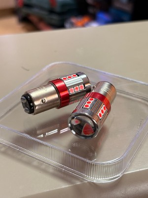 Yenilzd 1016 P21/5W Çift Duylu Kırmızı Renk LED Ampul 1157-24 Ledli Apex Kırımızı Fren Ampülü