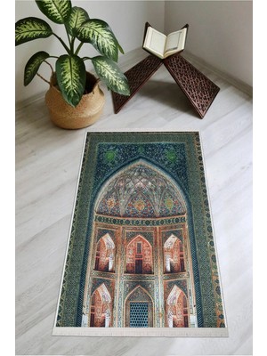 Modern Home Diz Ağrıtmaz Süngerli Kalın Tüylü Seccade Yumuşak Seccade