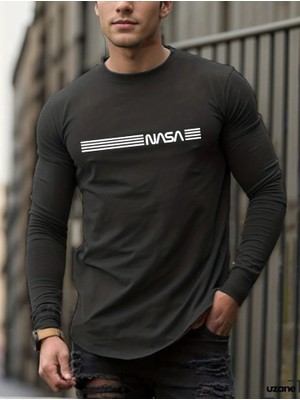 Modi Green Viskon Erkek Modern Stil Uzun Kollu Bisiklet Yaka Sweat