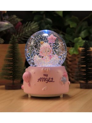 PremiumPort My Angel Temalı Büyük Boy Işıklı ve Müzikli Kar Küresi