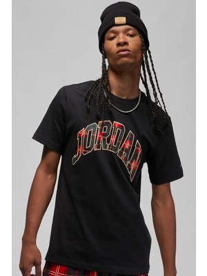 Nike Jordan Holiday Ss Crew Black Baskılı Erkek Günlük Tişört Siyah