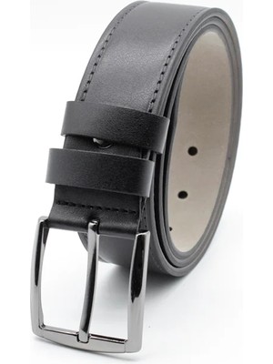 İmza Siyah Düz Analin Casual Suni Deri Dikişsiz Kemer 1046260203