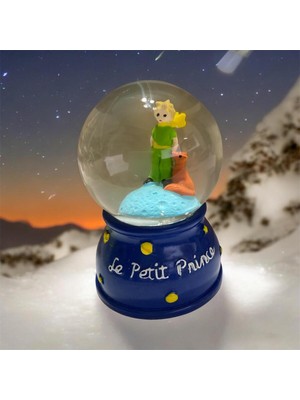 PremiumPort Küçük Prens Temalı Parıltılı Kar Küresi, Özel Hediye ve Dekorasyon Için