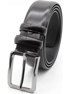 İmza Siyah Düz Classic %100 Deri Dikişsiz Kemer 1046260307