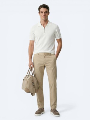 Kip Beyaz Düz Örgü Triko