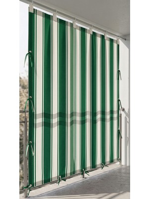 Ceylan Home Üstten Halkalı, 3 Tarafı Kuş Gözlü Bahçe Brandası | Balkon & Teras Perdesi | Yeşil