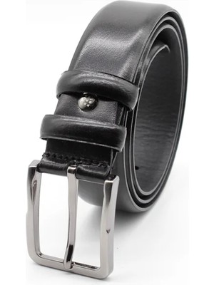 İmza Siyah Düz Classic %100 Deri Dikişsiz Kemer 1046255307