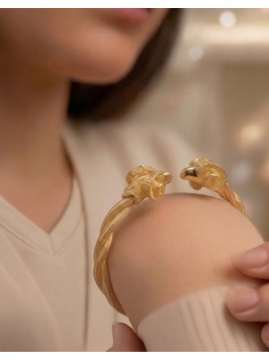 İryum Altın Koç Kelepçe Bileklik / 14 Ayar