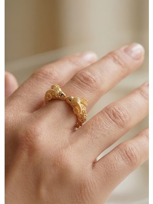 İryum Koç Başı Altın Yüzük-22 Ayar