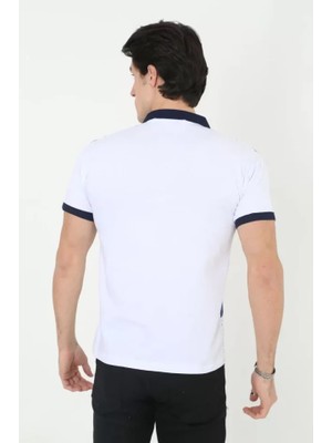 Modi Green Baskı Detaylı Erkek Fit Duruş Grafik Optik Beyaz Slim Fit Pamuklu Tişört