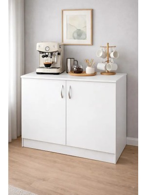 T Designo Ate Mutfak Alt Modül  Çok Amaçlı DOLAP120 cm Beyaz