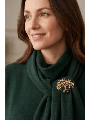 BB Bi Butik Shop Yakut Kırmızısı Hayat Ağacı Broşu