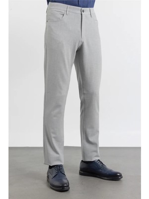 İmza Gri 5 Cep  Düz Paça Esnek Slim Fit  Casual Pantolon 1003255157
