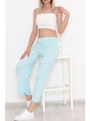 Modi Green Kadın Rahat Kullanım Fitilli Suyeşili Pantolon