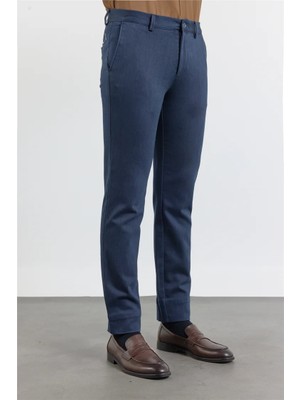 İmza Lacivert Yan Cep Casual Comfort Fit Pamuklu Chino Pantolon 1003255169