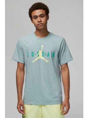 Nike Jordan Air Wordmark Graphic Tshirt Orange Jordan Grafik Baskılı Tişört Yeşil