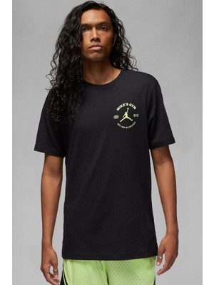 Nike Dri Fit Jordan Sport Bc Graphic T-Shirt Grafik Baskılı Erkek Tişört Siyah