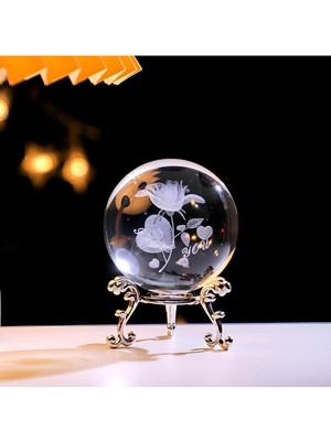 PremiumPort Sevgiliye Özel Kalpli Kristal Cam Küre, Lüks Kar Küresi, Sürpriz Hediye