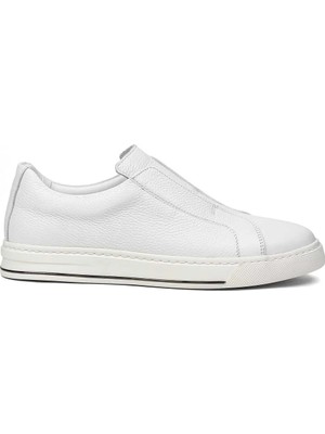 Celal Gültekin Erkek Beyaz Kalın Tabanlı Deri Sneaker