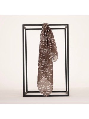 Piramit Naturel Eşarp | Çita Derisi