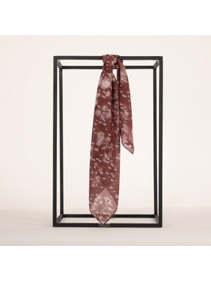 Piramit Naturel Eşarp | Çita Derisi