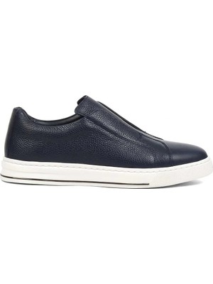 Celal Gültekin Erkek Lacivert Kalın Tabanlı Deri Sneaker