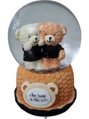 PremiumPort Işıklı Müzikli Hayatımın Aşkı Cam Kar Küresi Orta Boy