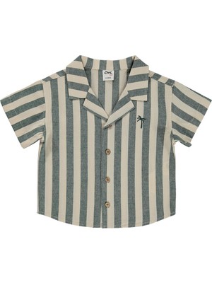 Civil Baby Çizgili 6-18 Ay Gömlek - Yeşil