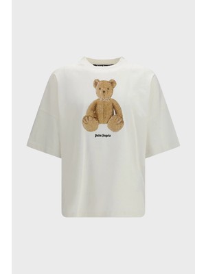 Palm Angels % 100 Pamuk Desenli Regular Fit Bisiklet Yaka T Shirt Erkek T Shirt PMAA109S26JER00A