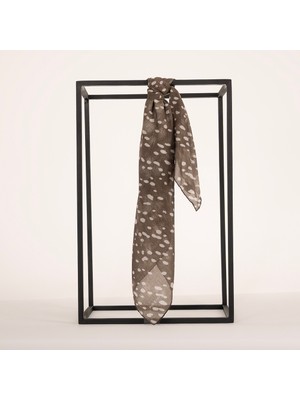 Piramit Naturel Eşarp | Çita Derisi