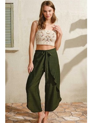 Brand Kalın Askılı Oyuk U Yaka Kadın Cotton Düz Yazlık Uzun Dantel Detaylı Pijama Takımı Anıl 9811