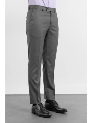 İmza Siyah - Haki Yan Cep Kendinden Desenli Comfort Fit Classic Pantolon 1003255177