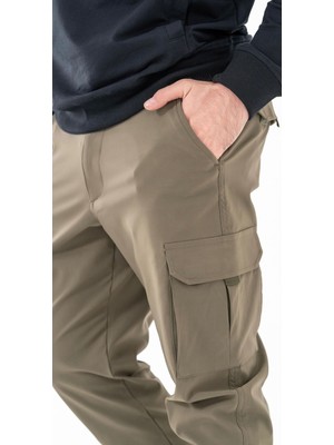 Attack Erkek Bej Kargo Pantolon Slim Fit Çok Cepli Günlük & Outdoor Pantolon