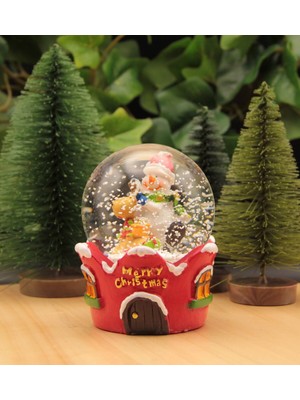 PremiumPort Beyaz Kar Küresi ile Yılbaşı ve Noel Keyfi Için Süsleme Hediye