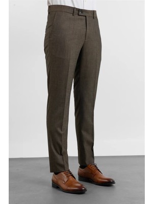 İmza Açık Kahverengi Yan Cep Comfort Fit Esnek Pantolon 1003255176