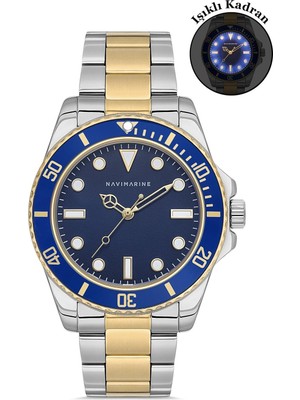 Navimarine Orijinal 2 Yıl Garantili Quartz Mekanizma 3 Atm Su Geçirmez Erkek Kol Saati