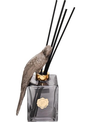 Missi Kendi Kokunu Seç-Dekoratif Siyah Cam Seramik Papağan Çubuklu Difüzör-(Esanssız)