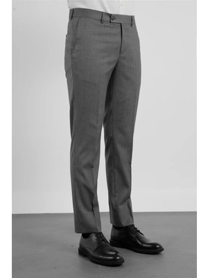 İmza Siyah - Bej Yan Cep Kendinden Desenli Comfort Fit Classic Pantolon 1003255177