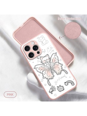 HONTINGA iPhone 16 Pro ile Uyumlu Kılıfı Içi Kadifeli Düşüme Önleyici Basitlik Anti Düşme Kamera Korumali Kelebek Desen Telefon Kılıfı Kadın ve Erkek Için Uygundur K6-0203
