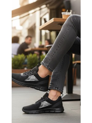 Fore Sport Erkek Bağcıklı Triko Spor Ayakkabı Hafif Nefes Alabilen Günlük Sneaker