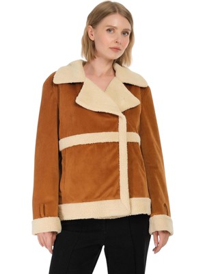 Sedna Kadın Peluşlu Kadife Mont