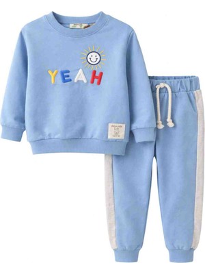 Monvoi Erkek Çocuk Baskılı 2’li Takım (Sweatshirt + Eşofman Altı)