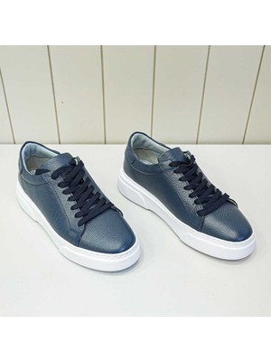 Beystil Hakiki Deri Klasik Casual Lacivert Erkek Ayakkabı